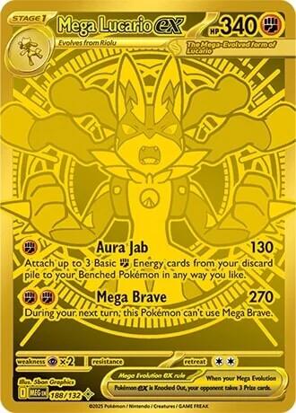 Mega Lucario ex (188/132) [Mega Evolution: Base Set] | I Want That Stuff Brandon