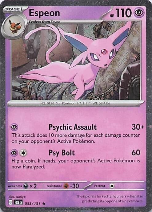 Espeon (033/131) (Cosmos Holo) [Miscellaneous Cards] | I Want That Stuff Brandon