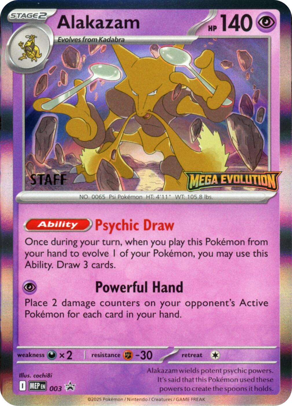 Alakazam (003) (Staff) [Mega Evolution Promo] | I Want That Stuff Brandon