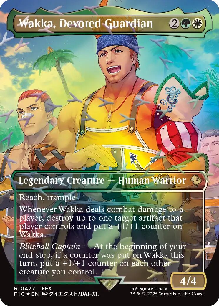 Wakka, Devoted Guardian (Borderless) (Chocobo Track Foil) [FINAL FANTASY Commander] | I Want That Stuff Brandon