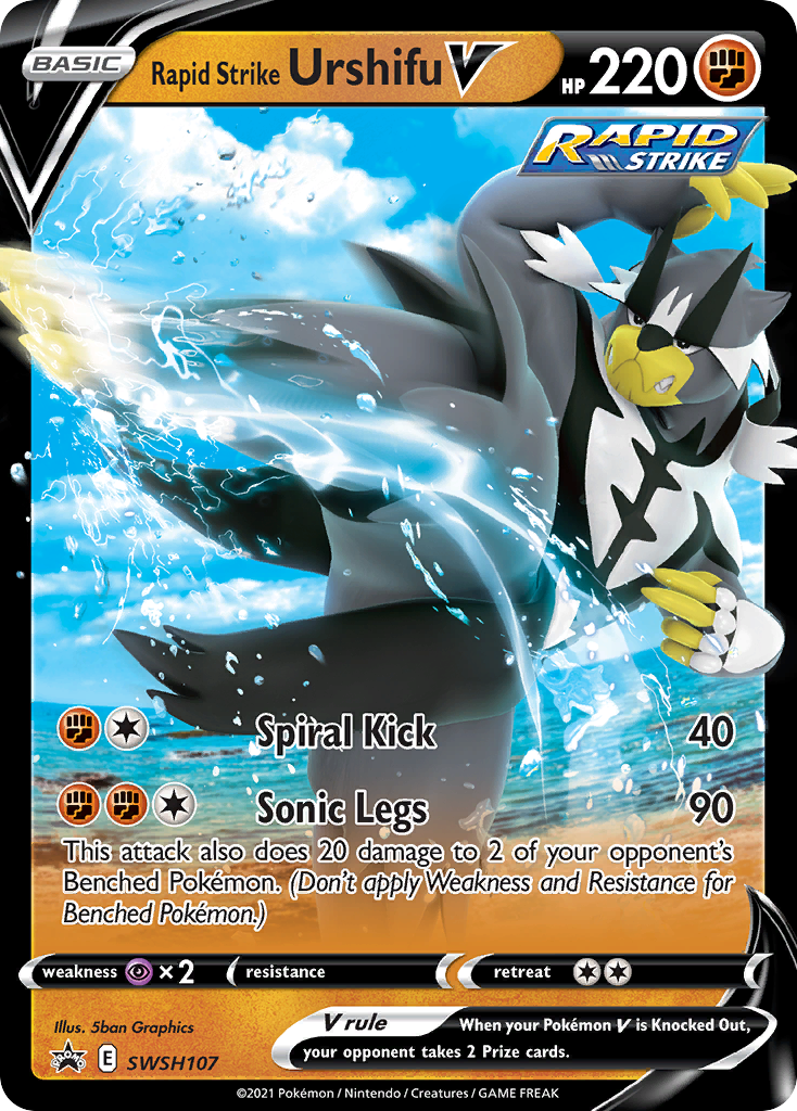 Rapid Strike Urshifu V (SWSH107) [Sword & Shield: Black Star Promos] | I Want That Stuff Brandon