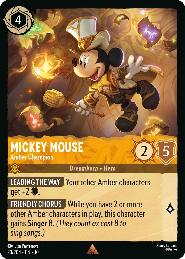 Mickey Mouse - Amber Champion (23/204) [Whispers in the Well] | I Want That Stuff Brandon