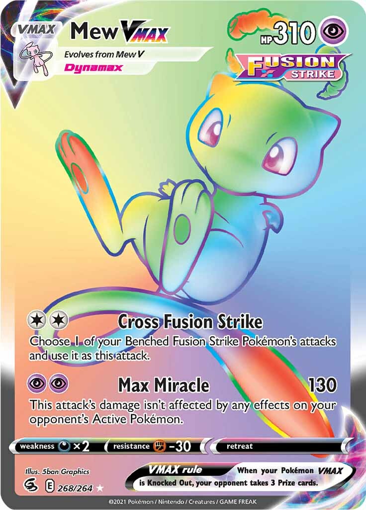 Mew VMAX (268/264) [Sword & Shield: Fusion Strike] | I Want That Stuff Brandon