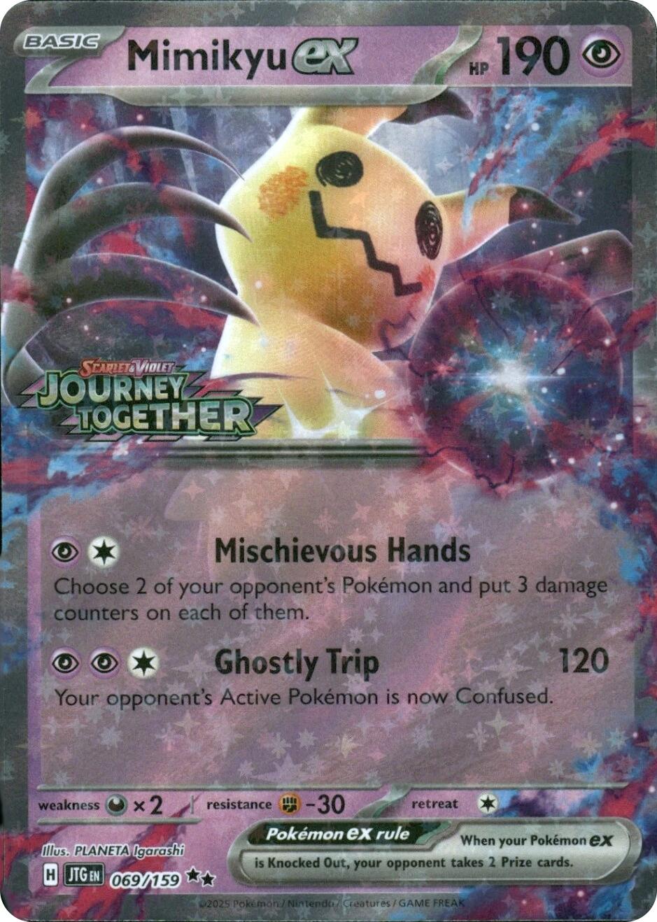 Mimikyu ex (069/159) (Journey Together Stamped) [Miscellaneous Cards] | I Want That Stuff Brandon