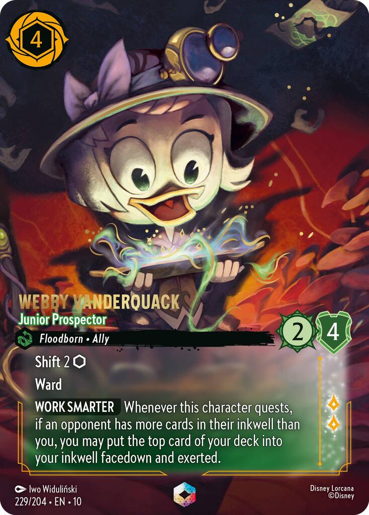 Webby Vanderquack - Junior Prospector (Enchanted) (229/204) [Whispers in the Well] | I Want That Stuff Brandon