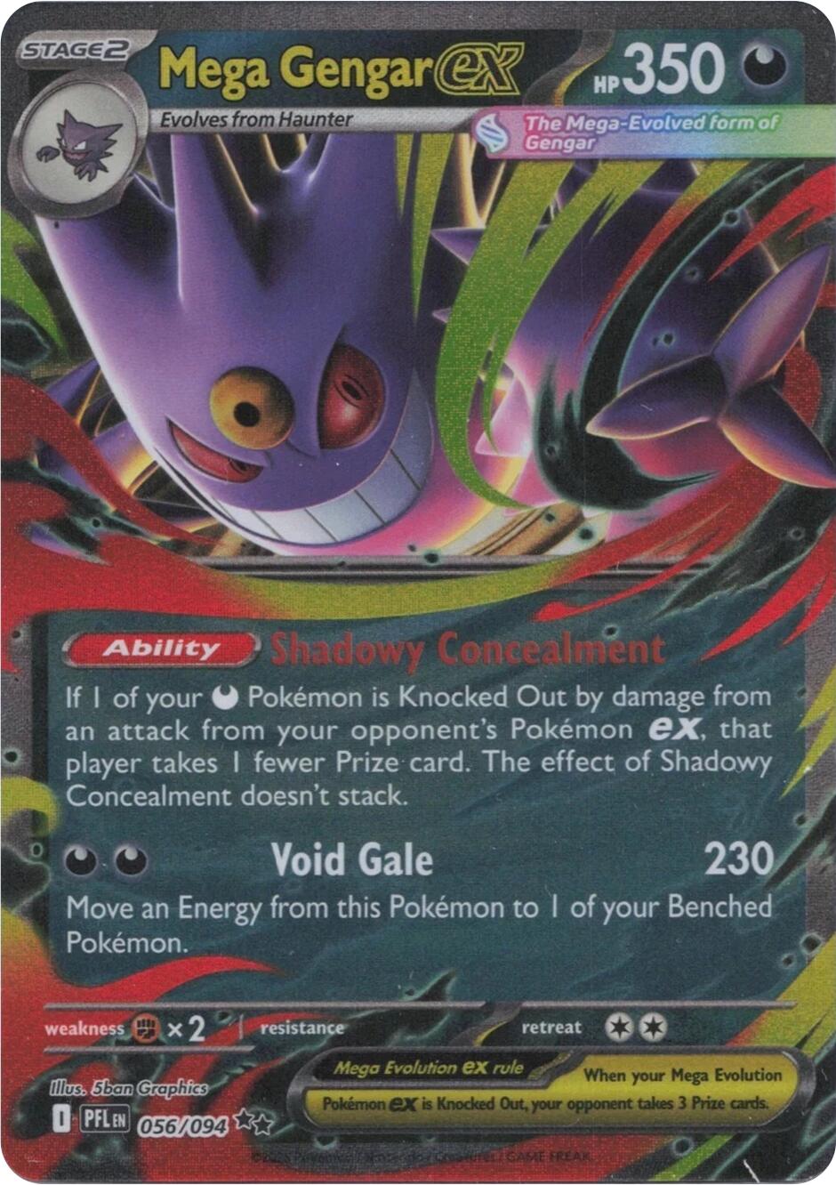 Mega Gengar ex (056/094) [Mega Evolution: Phantasmal Flames] | I Want That Stuff Brandon