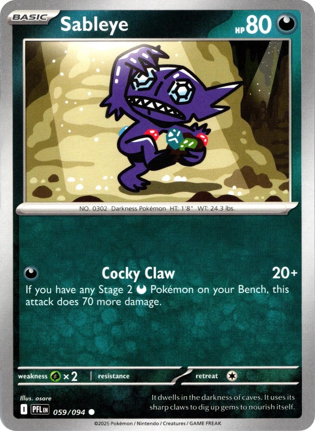 Sableye (059/094) [Mega Evolution: Phantasmal Flames] | I Want That Stuff Brandon