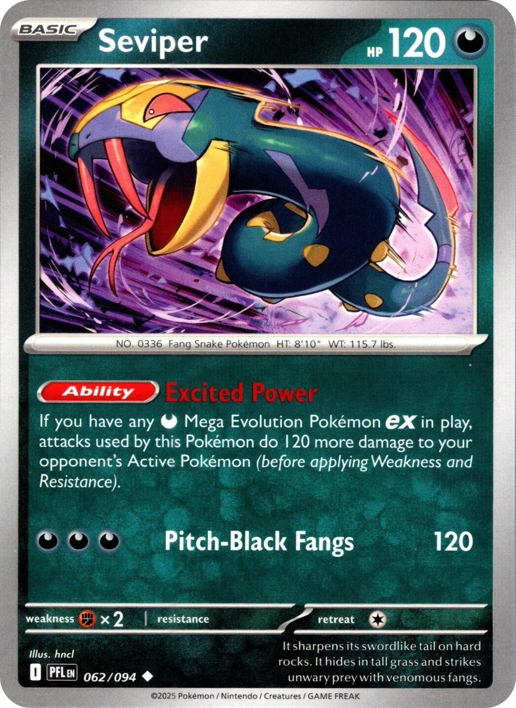 Seviper (062/094) [Mega Evolution: Phantasmal Flames] | I Want That Stuff Brandon