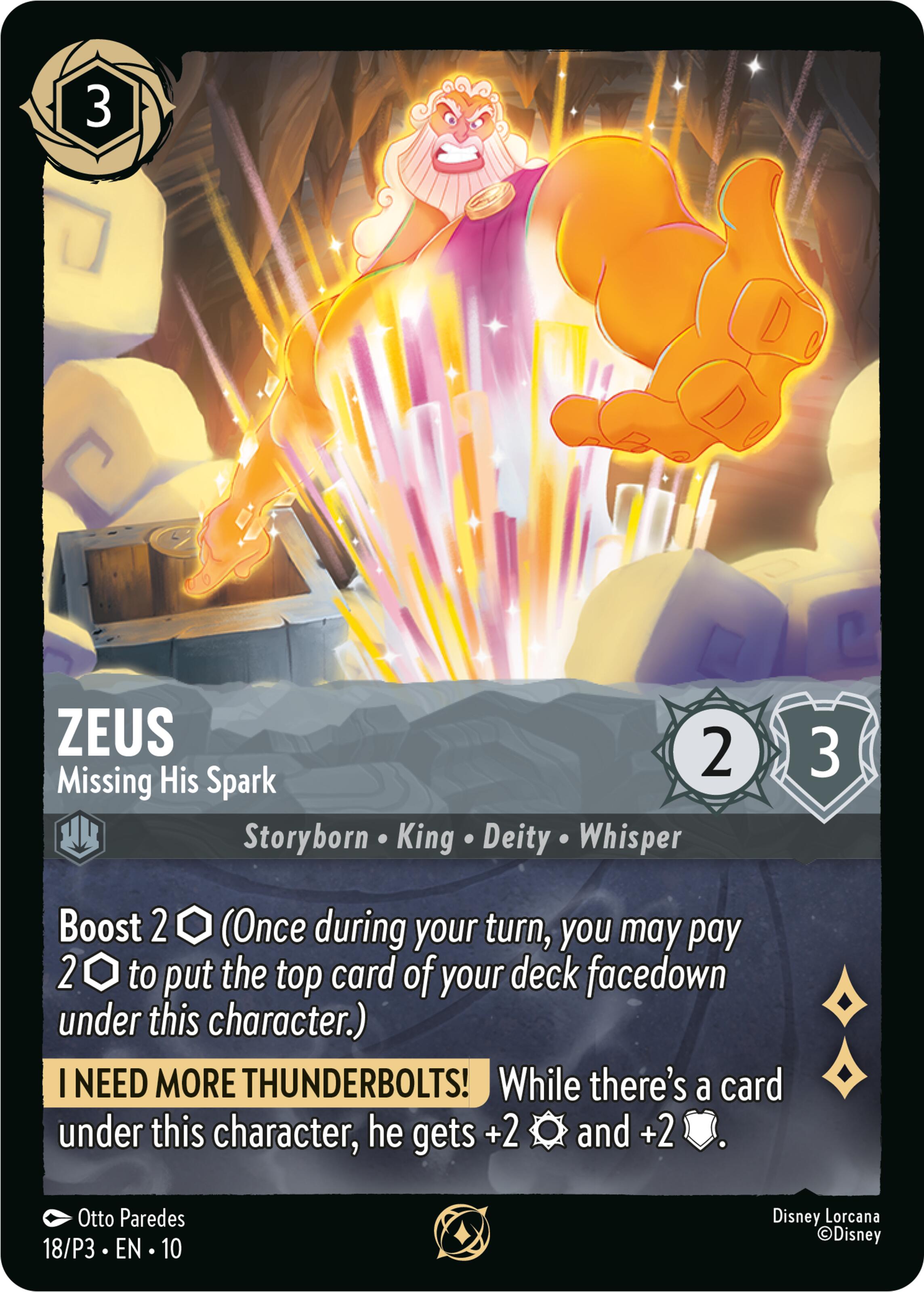 Zeus - Missing His Spark (18) [Promo Cards] | I Want That Stuff Brandon