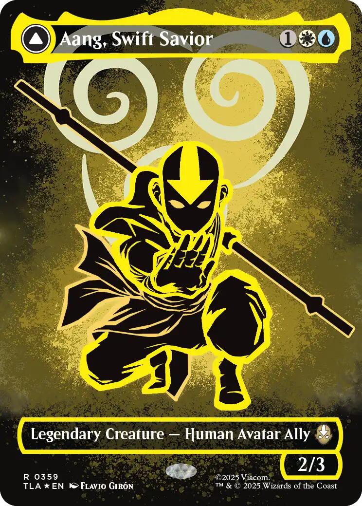 Aang, Swift Savior (Borderless) (Neon Ink Foil) [Avatar: The Last Airbender] | I Want That Stuff Brandon