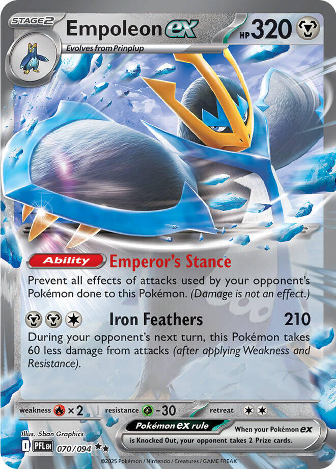 Empoleon ex (070/094) [Mega Evolution: Phantasmal Flames] | I Want That Stuff Brandon