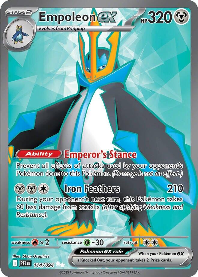 Empoleon ex (114/094) [Mega Evolution: Phantasmal Flames] | I Want That Stuff Brandon