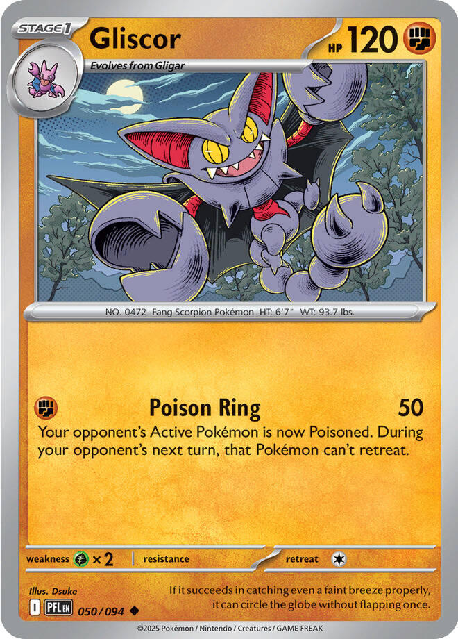 Gliscor (050/094) [Mega Evolution: Phantasmal Flames] | I Want That Stuff Brandon
