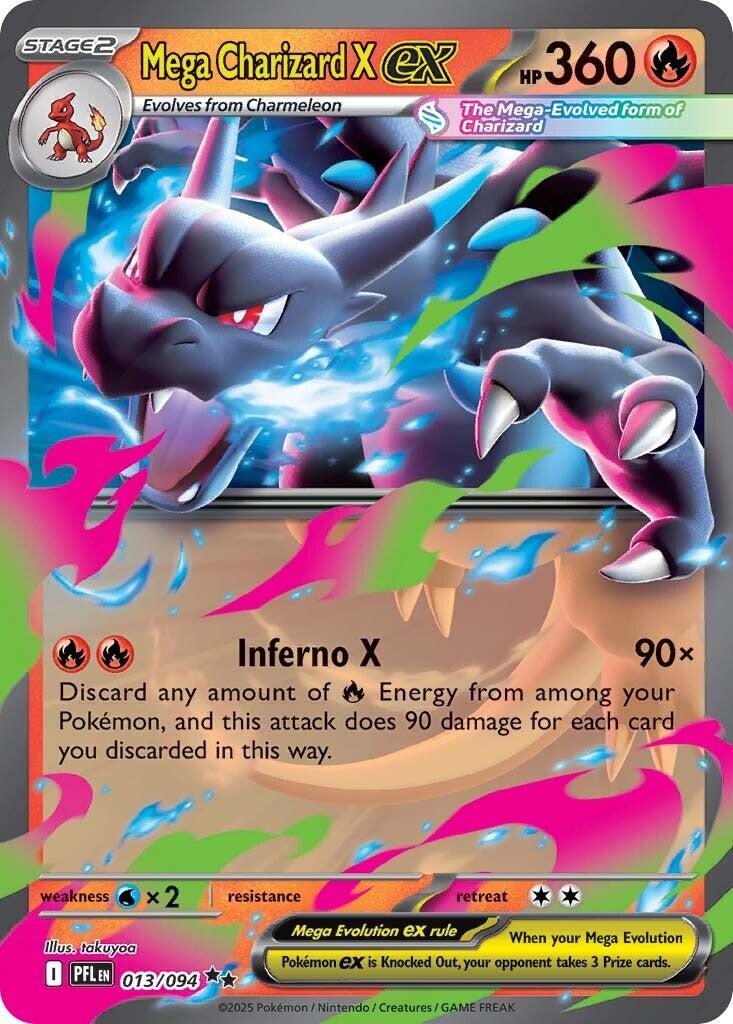Mega Charizard X ex (013/094) [Mega Evolution: Phantasmal Flames] | I Want That Stuff Brandon