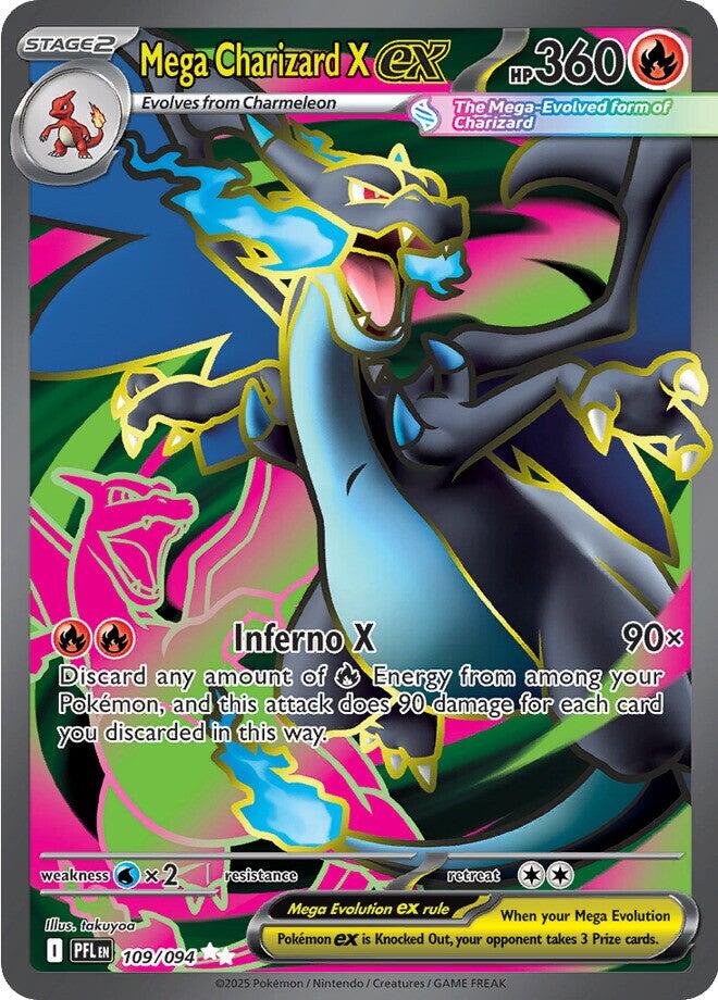 Mega Charizard X ex (109/094) [Mega Evolution: Phantasmal Flames] | I Want That Stuff Brandon