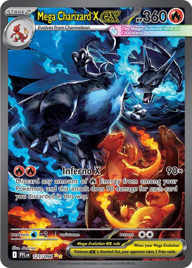 Mega Charizard X ex (125/094) [Mega Evolution: Phantasmal Flames] | I Want That Stuff Brandon