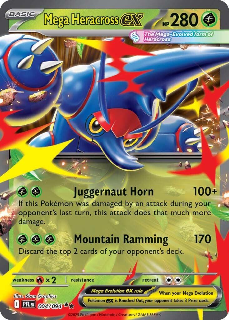 Mega Heracross ex (004/094) [Mega Evolution: Phantasmal Flames] | I Want That Stuff Brandon