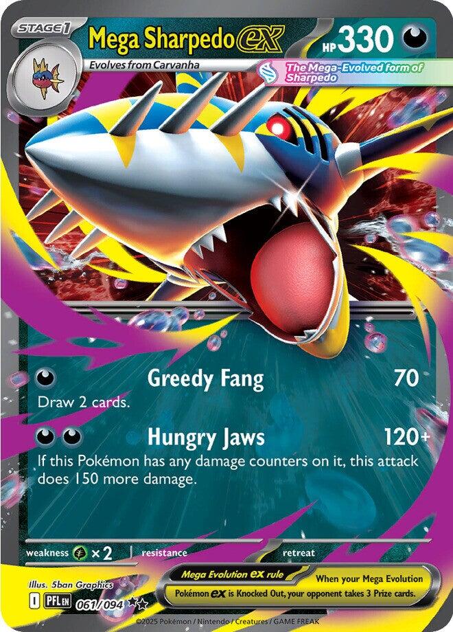 Mega Sharpedo ex (061/094) [Mega Evolution: Phantasmal Flames] | I Want That Stuff Brandon