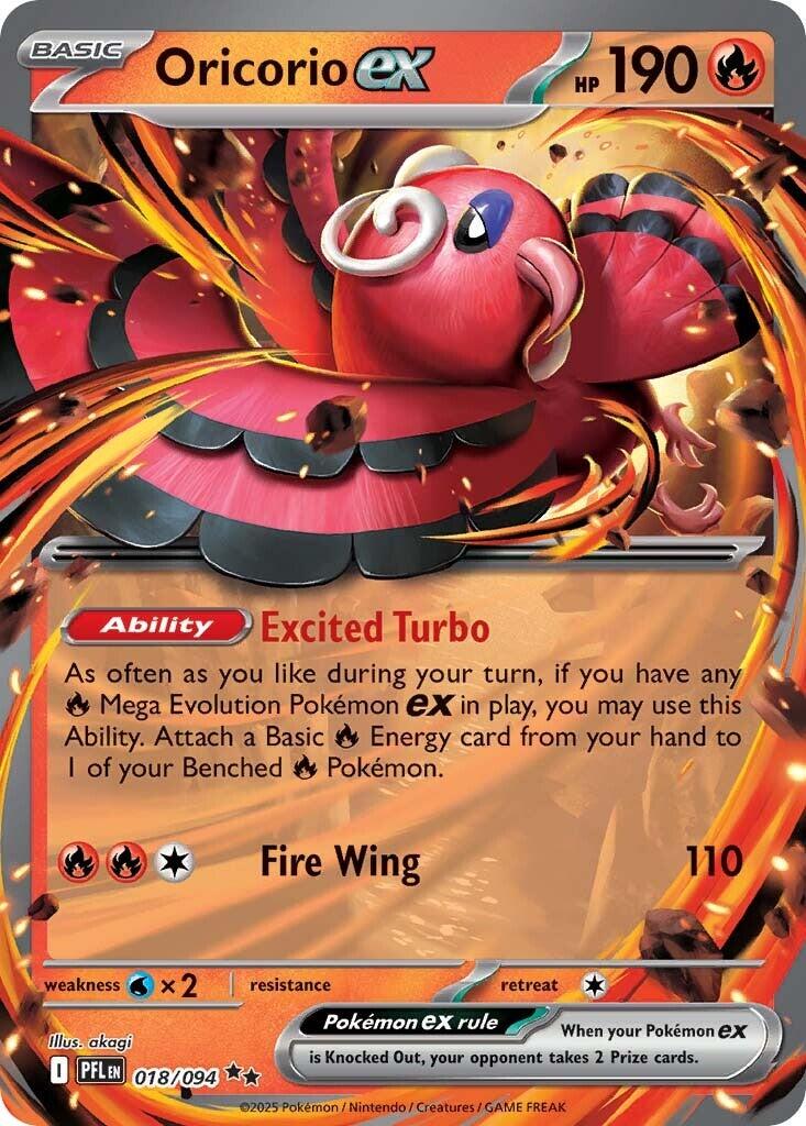 Oricorio ex (018/094) [Mega Evolution: Phantasmal Flames] | I Want That Stuff Brandon