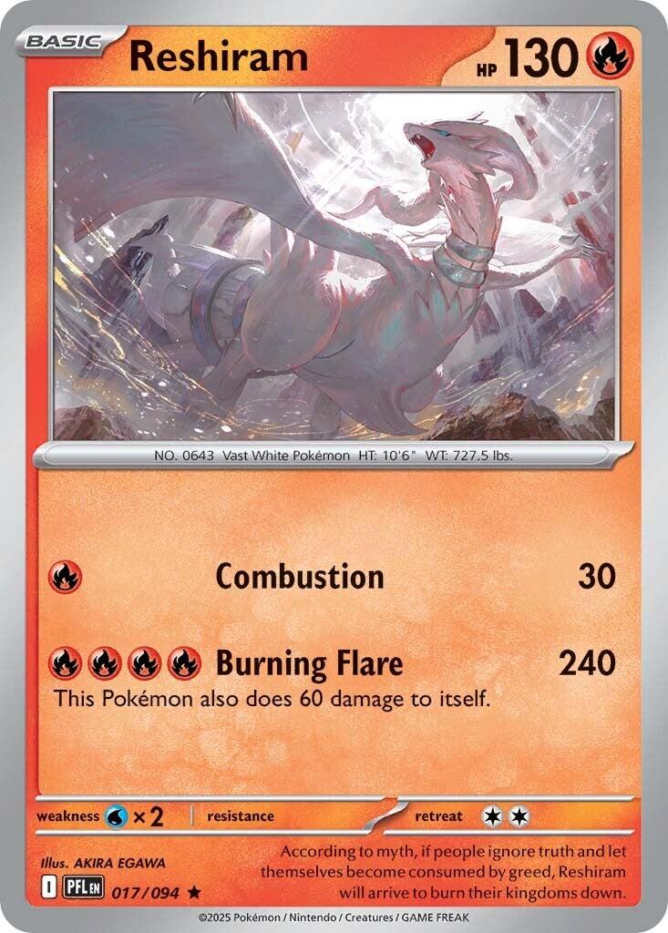 Reshiram (017/094) [Mega Evolution: Phantasmal Flames] | I Want That Stuff Brandon