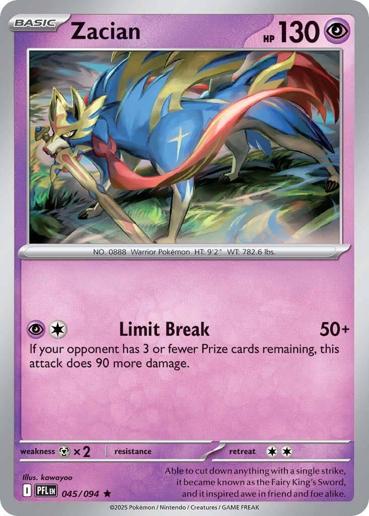 Zacian (045/094) [Mega Evolution: Phantasmal Flames] | I Want That Stuff Brandon