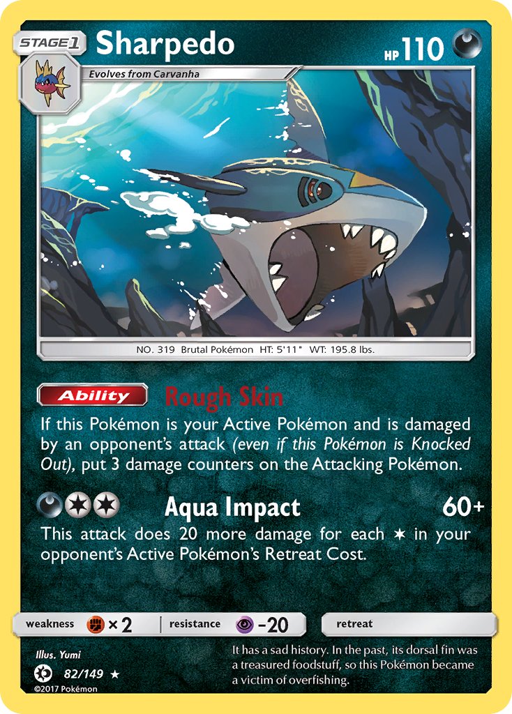 Sharpedo (82/149) (Cosmos Holo) (Blister Exclusive) [Sun & Moon: Base Set] | I Want That Stuff Brandon