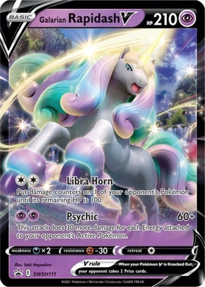 Galarian Rapidash V (SWSH111) (Jumbo Card) [Sword & Shield: Black Star Promos] | I Want That Stuff Brandon