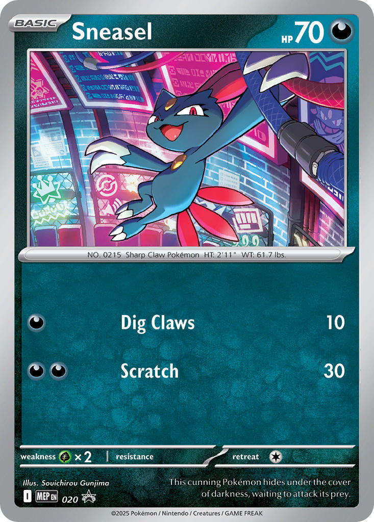 Sneasel (020) (Cosmos Holo) [Mega Evolution Promo] | I Want That Stuff Brandon