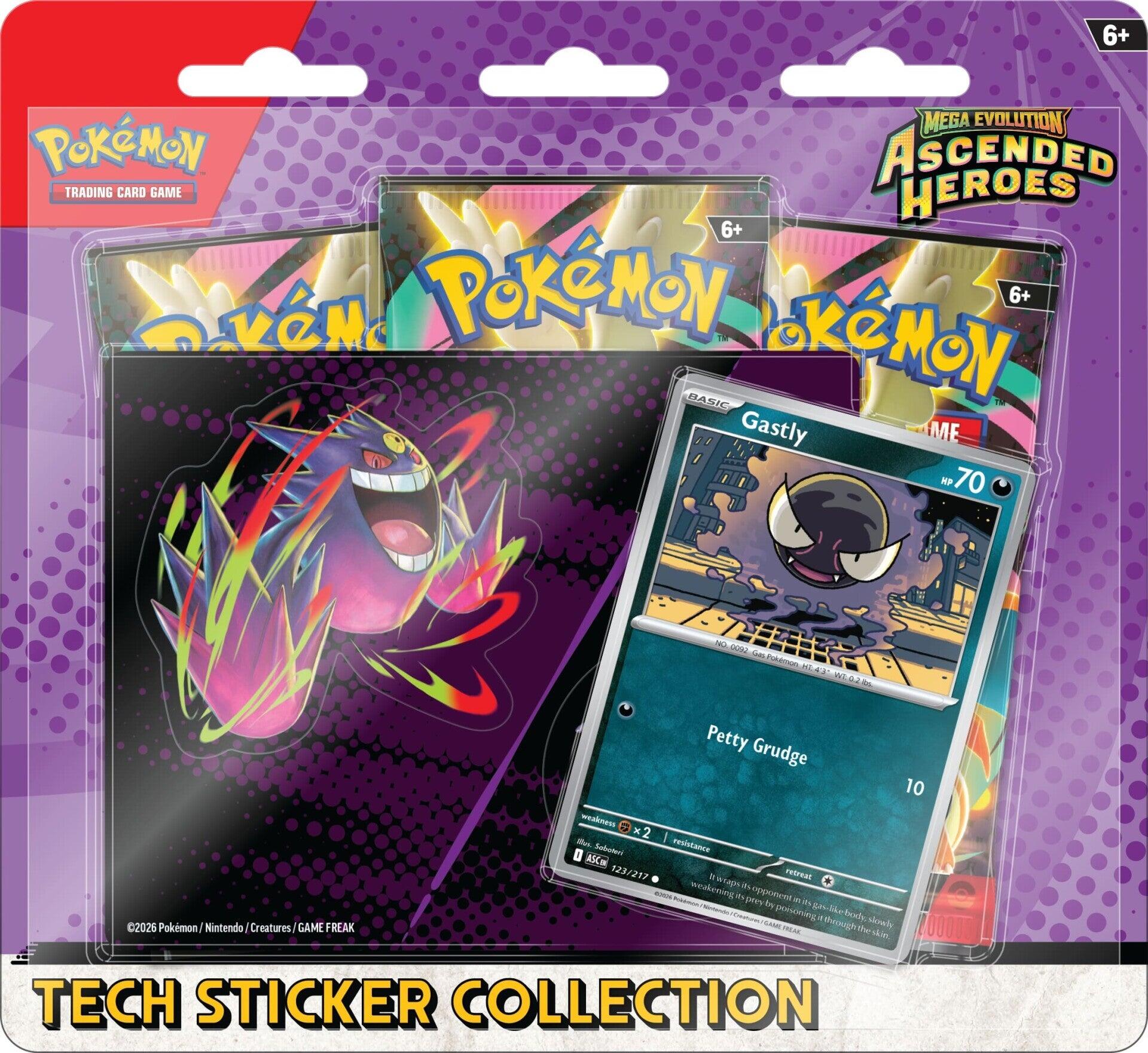 Mega Evolution: Ascended Heroes - Tech Sticker Collection (Gastly) | I Want That Stuff Brandon