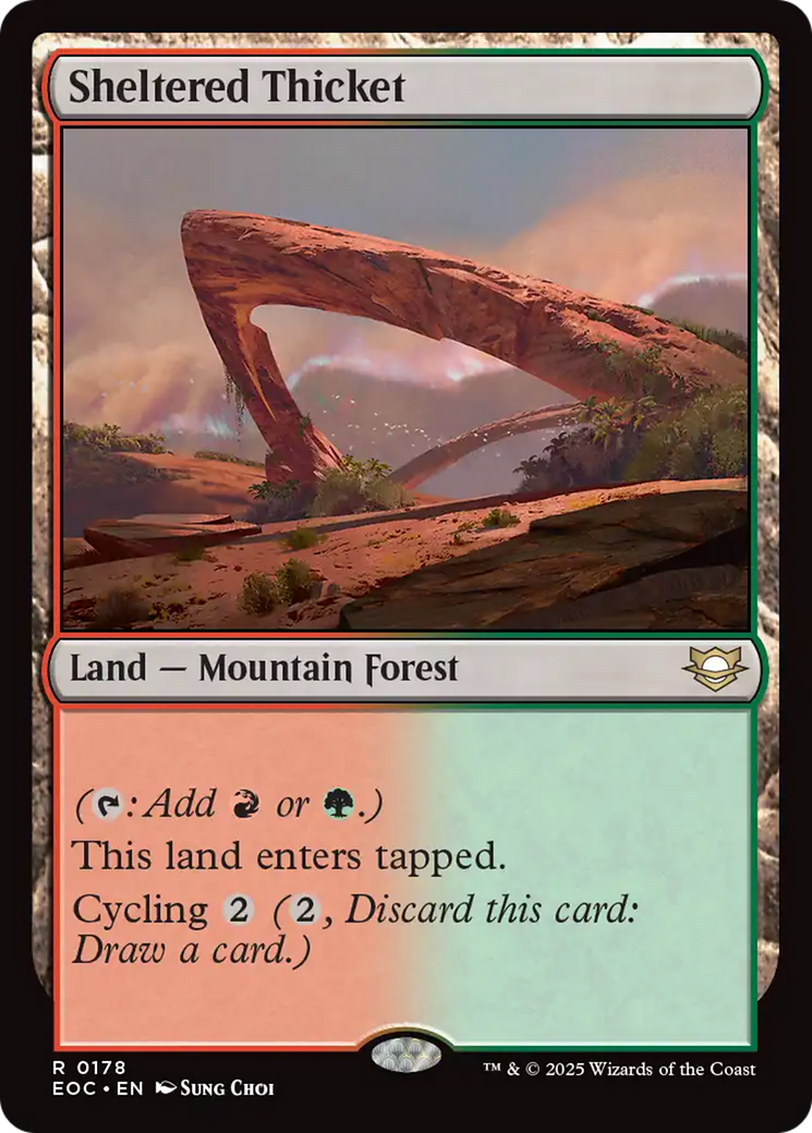 Sheltered Thicket [Edge of Eternities Commander] | I Want That Stuff Brandon