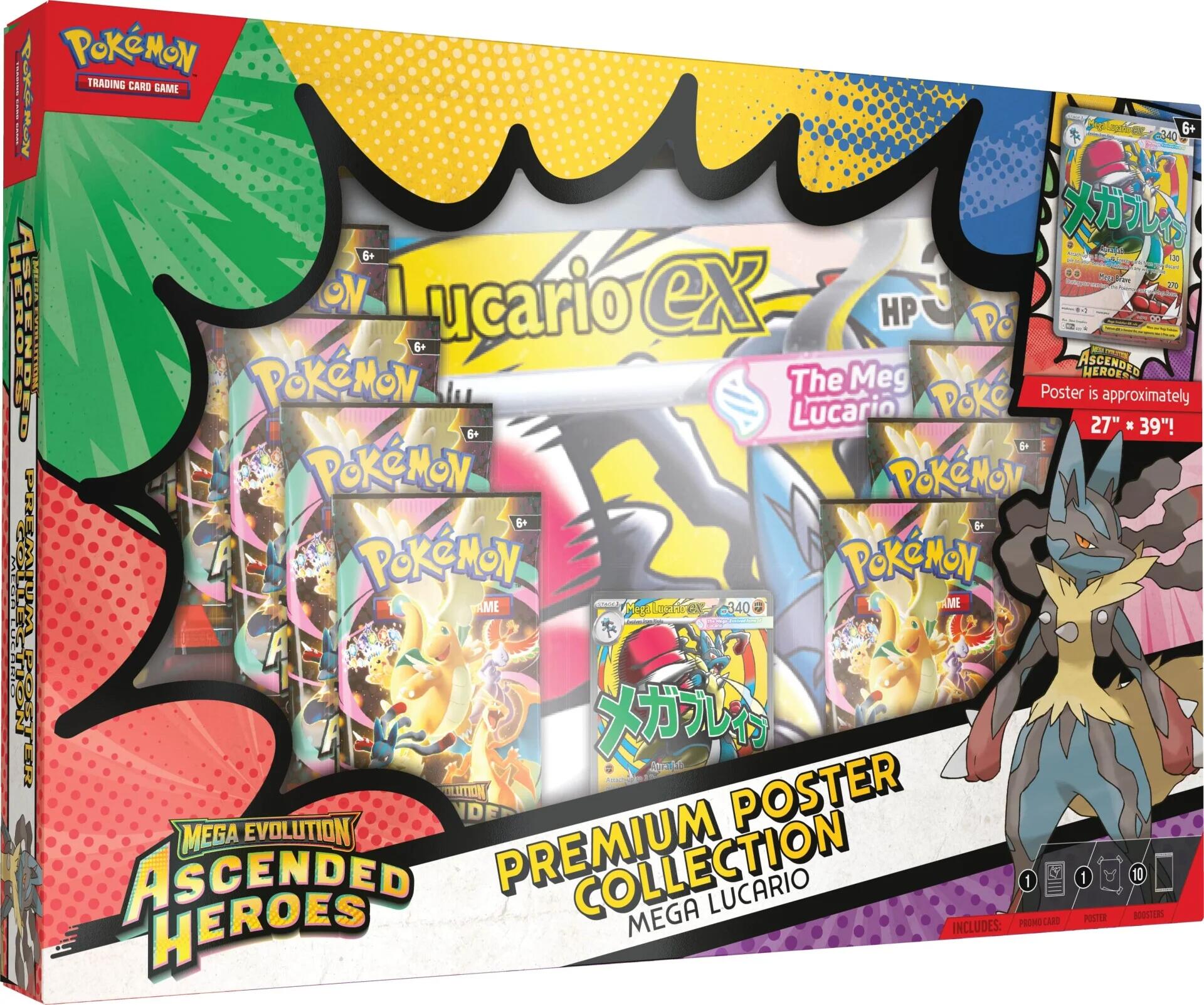 Mega Evolution: Ascended Heroes - Premium Poster Collection (Mega Lucario) | I Want That Stuff Brandon