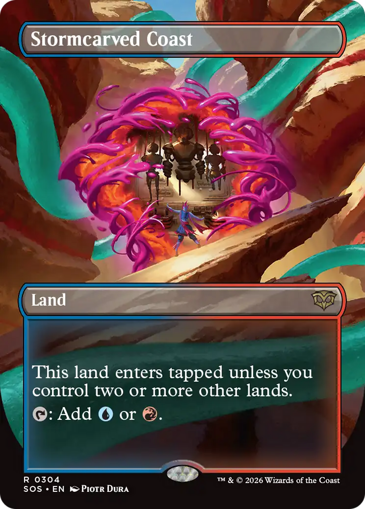 Stormcarved Coast (Borderless) [Secrets of Strixhaven] | I Want That Stuff Brandon