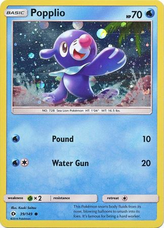 Popplio (39/149) (Cosmos Holo) [Sun & Moon: Base Set] | I Want That Stuff Brandon