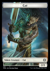 Rebel // Cat Double-Sided Token [Phyrexia: All Will Be One Tokens] | I Want That Stuff Brandon