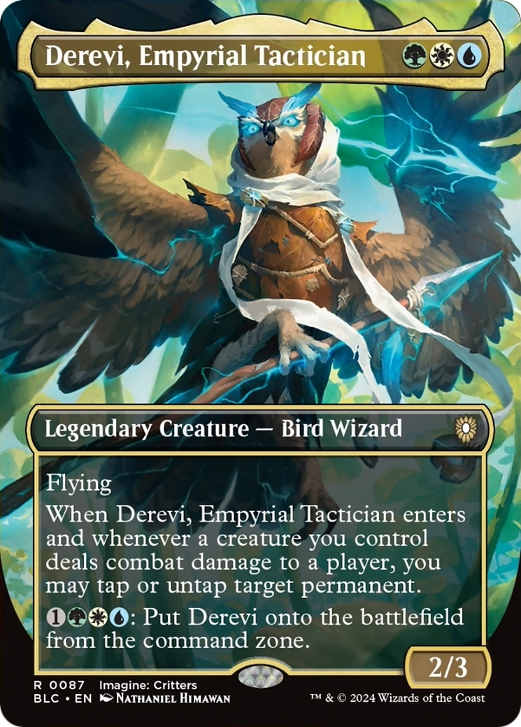 Derevi, Empyrial Tactician (Borderless) [Bloomburrow Commander] | I Want That Stuff Brandon