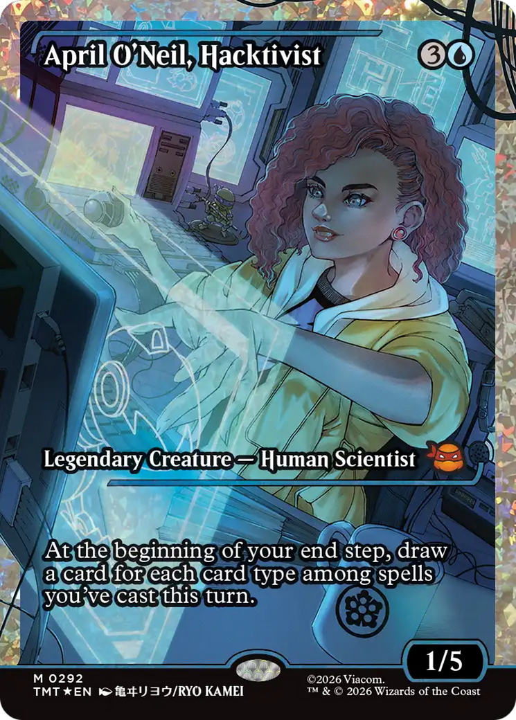 April O'Neil, Hacktivist (0292) (Showcase) (Fracture Foil) [Teenage Mutant Ninja Turtles] | I Want That Stuff Brandon