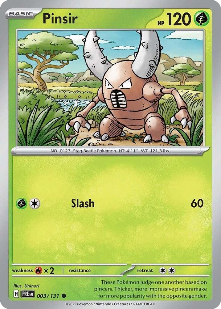 Pinsir (003/131) [Scarlet & Violet: Prismatic Evolutions] | I Want That Stuff Brandon