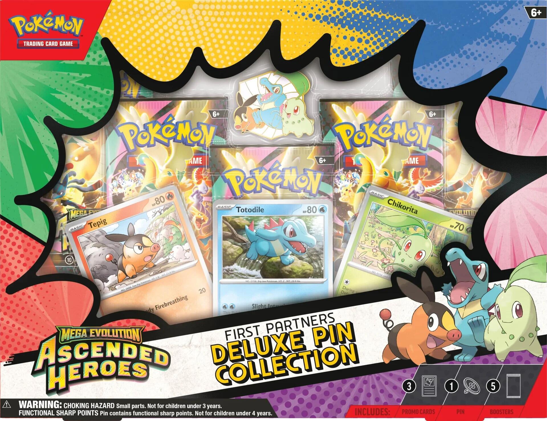 Mega Evolution: Ascended Heroes - First Partners Deluxe Pin Collection | I Want That Stuff Brandon