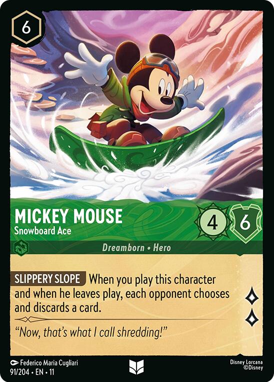 Mickey Mouse - Snowboard Ace (91/204) [Winterspell] | I Want That Stuff Brandon