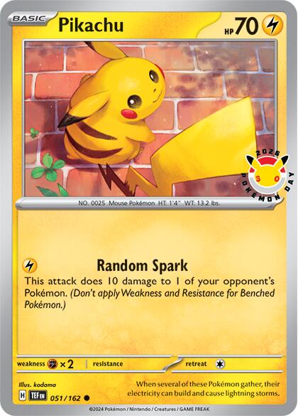 Pikachu (051/162) (Pokemon Day 2026) [Miscellaneous Cards] | I Want That Stuff Brandon