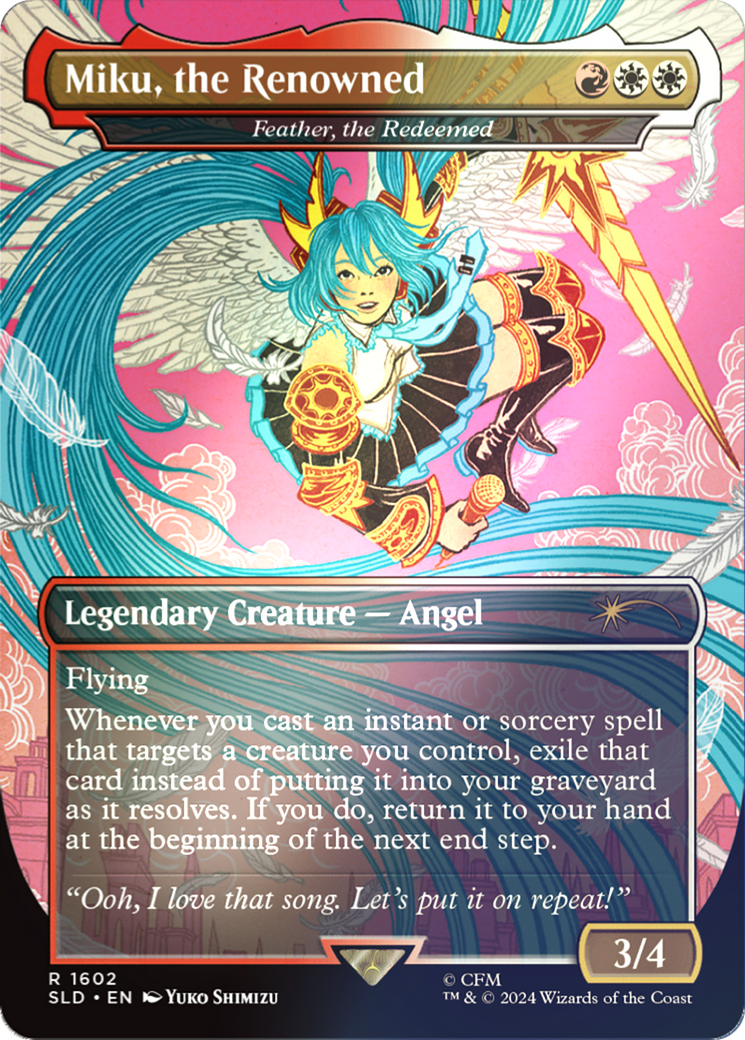 Miku, the Renowned - Feather, the Redeemed (Rainbow Foil) [Secret Lair Drop Series] | I Want That Stuff Brandon