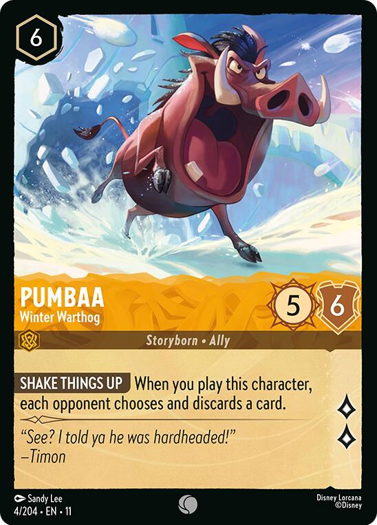 Pumbaa - Winter Warthog (4/204) [Winterspell] | I Want That Stuff Brandon