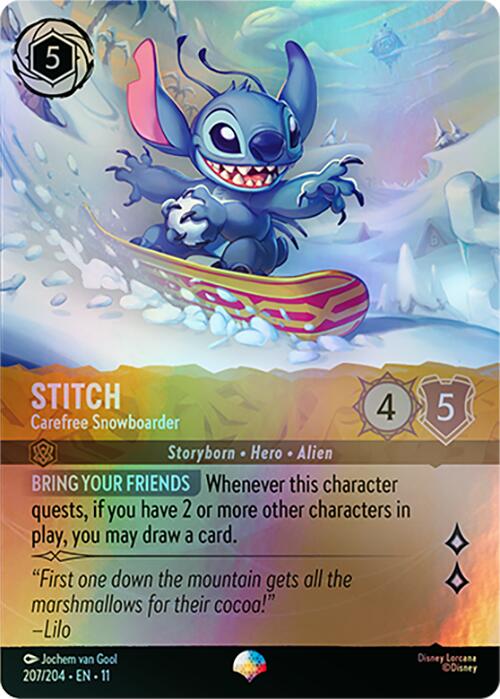 Stitch - Carefree Snowboarder (Epic) (207/204) [Winterspell] | I Want That Stuff Brandon