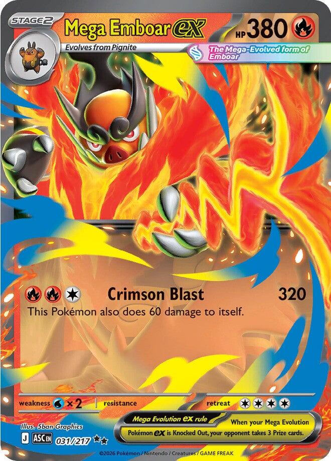 Mega Emboar ex (031/217) [Mega Evolution: Ascended Heroes] | I Want That Stuff Brandon