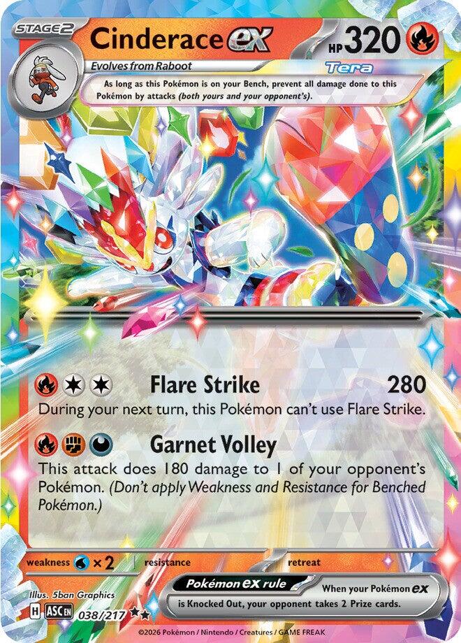 Cinderace ex (038/217) [Mega Evolution: Ascended Heroes] | I Want That Stuff Brandon