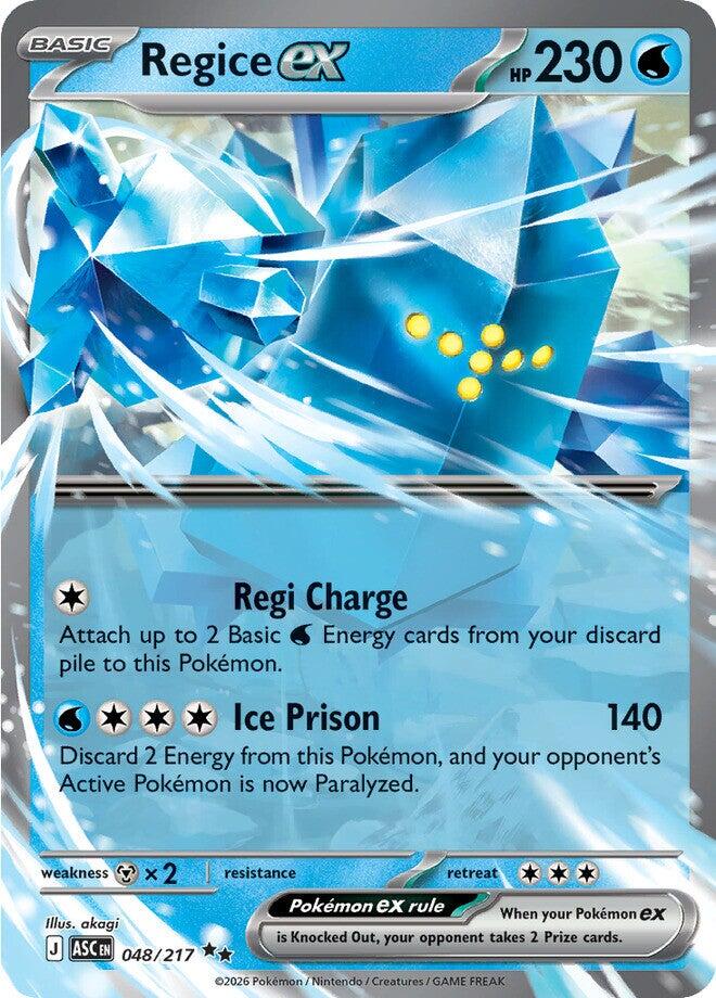 Regice ex (048/217) [Mega Evolution: Ascended Heroes] | I Want That Stuff Brandon