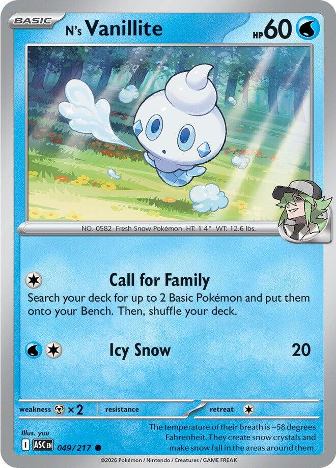 N's Vanillite (049/217) [Mega Evolution: Ascended Heroes] | I Want That Stuff Brandon