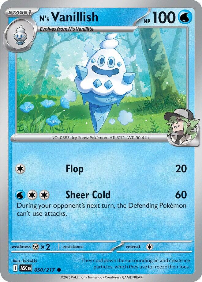 N's Vanillish (050/217) [Mega Evolution: Ascended Heroes] | I Want That Stuff Brandon