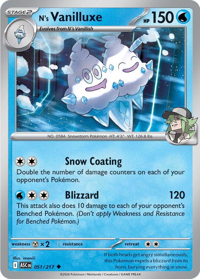 N's Vanilluxe (051/217) [Mega Evolution: Ascended Heroes] | I Want That Stuff Brandon