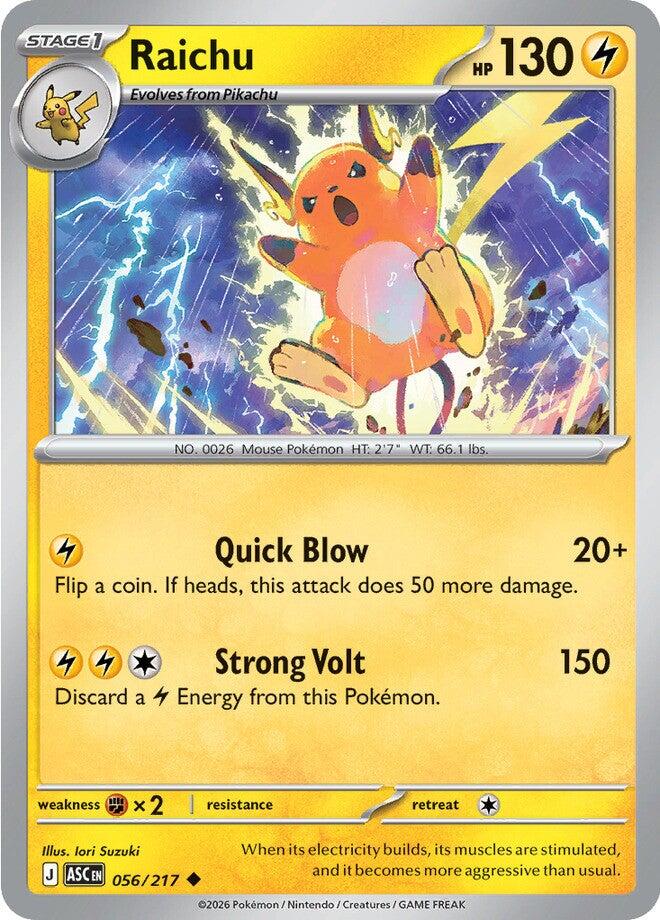 Raichu (056/217) [Mega Evolution: Ascended Heroes] | I Want That Stuff Brandon